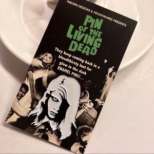 Glow in the dark Night Living Dead Romero pin NWT